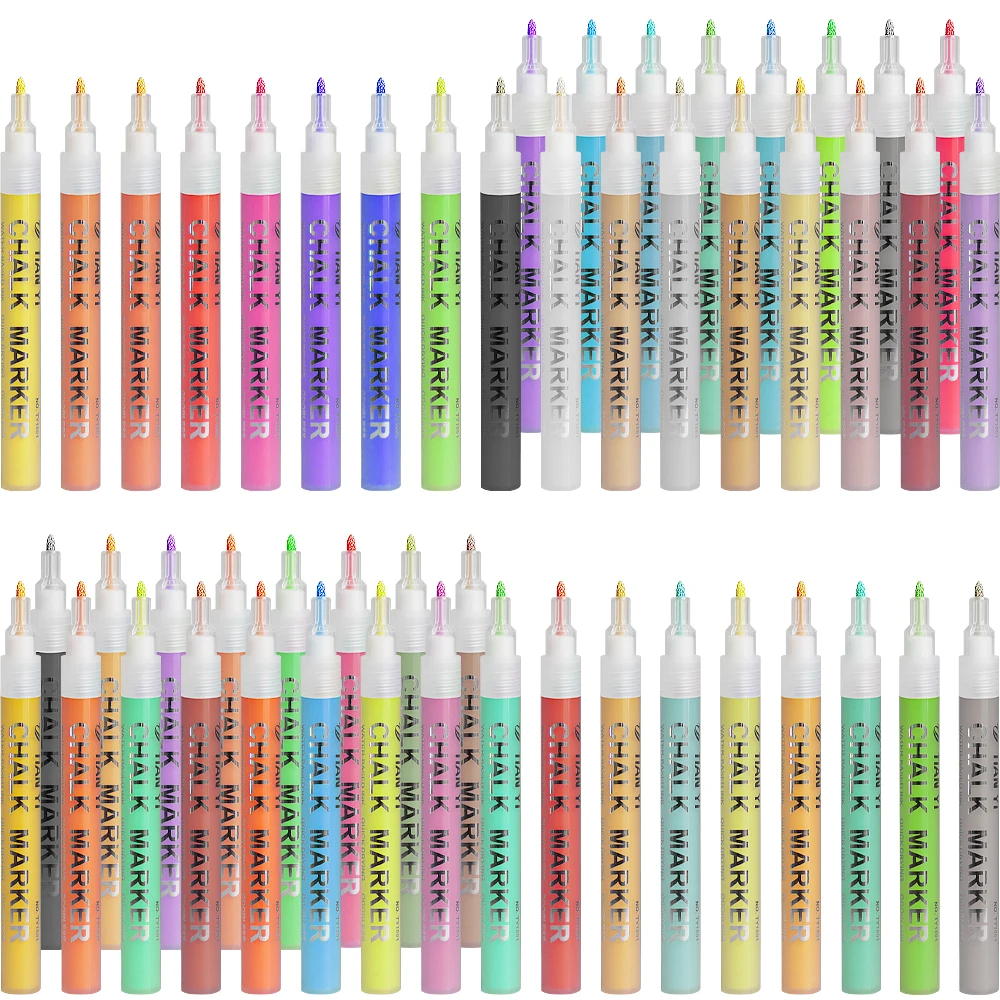 Tianyi Liquid Chalk Marker Pen Set 50 Colors Erasable