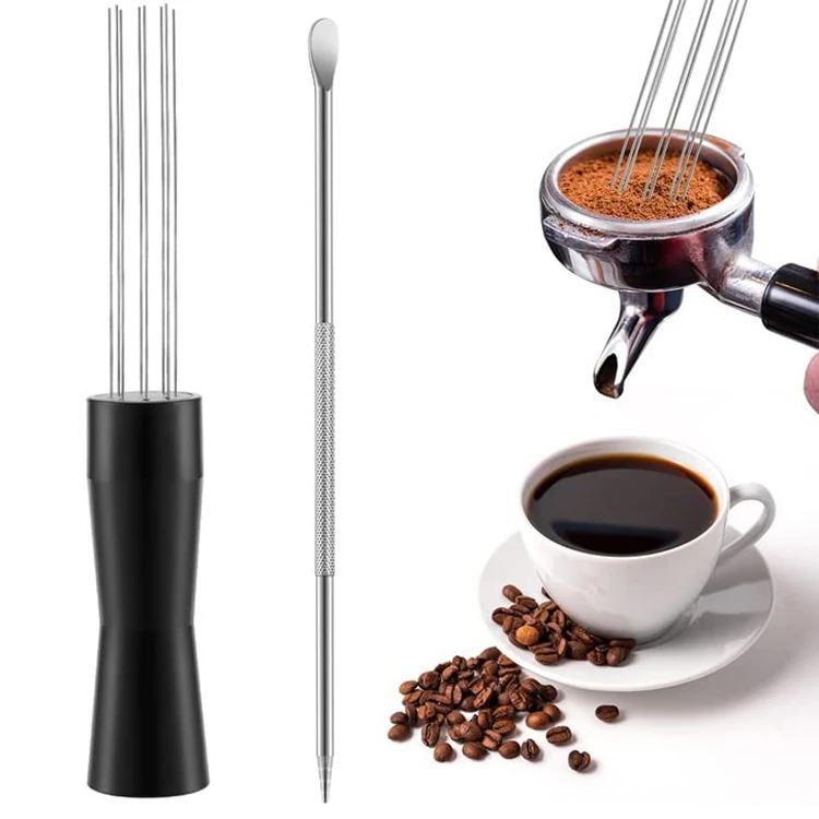 Professional Barista Hand Tool coffee distribution Espresso Accessories WDT Tool espresso Needle and Base Stand m.alibaba.com