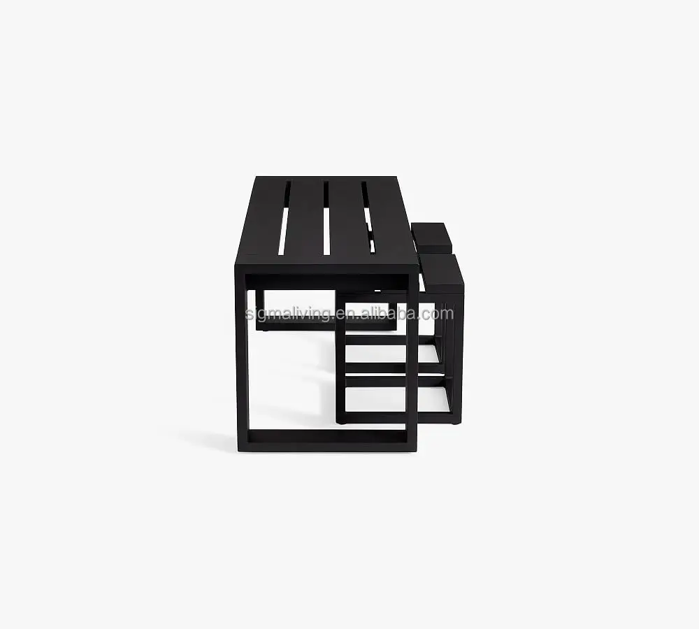 Modern design patio furniture aluminum console table set outdoor garden tables