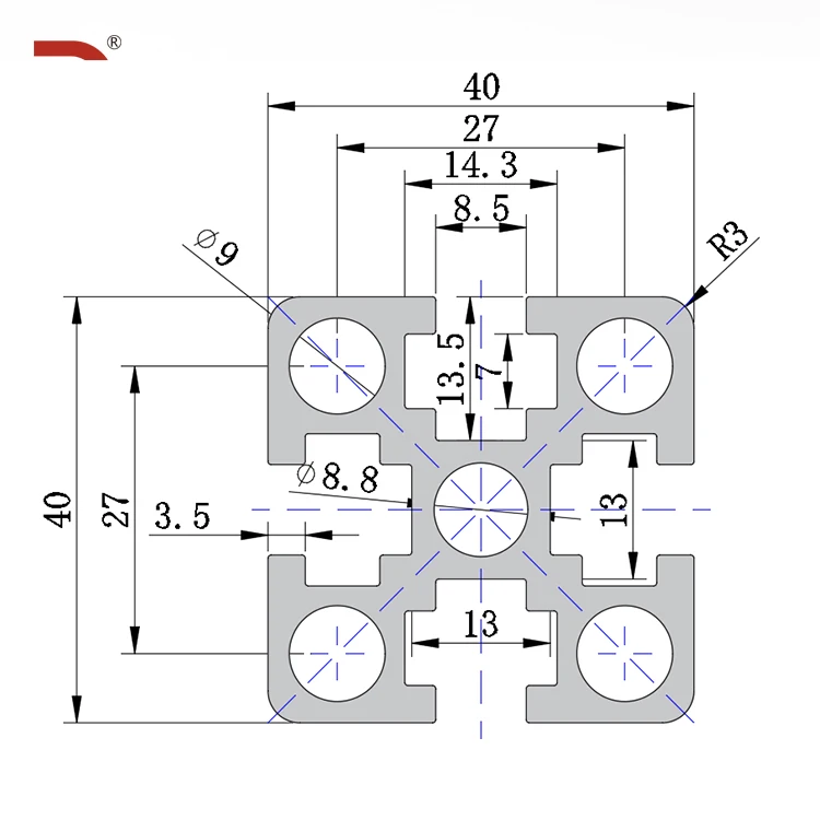 product 4040 industrial heavy duty extruded aluminum alloy profiles suitable for automation equipment frames from chinese manufacturers-3