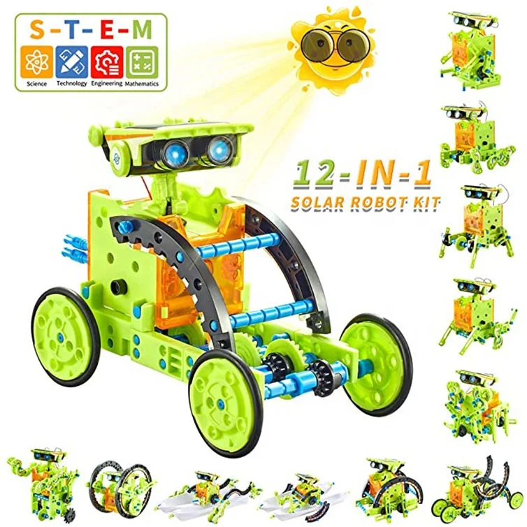 YM-S140 стебель проекты Солнечный робот DIY научный эксперимент наборы для детей 12 в 1 Солнечный робот игрушки строительный Набор для мальчиков и девочек