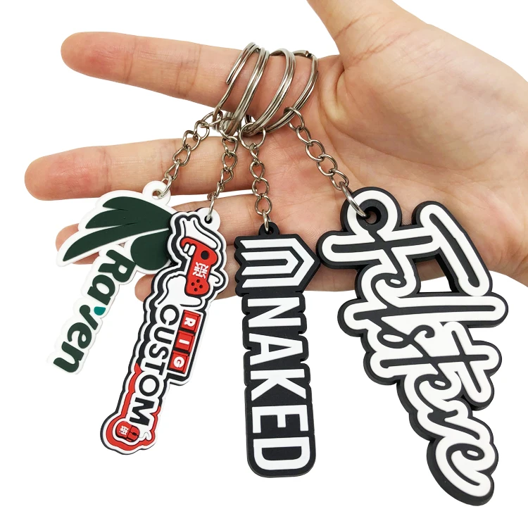 Wholesale 2d/3d Soft Rubber Keychain Promotional Gift Keychain High