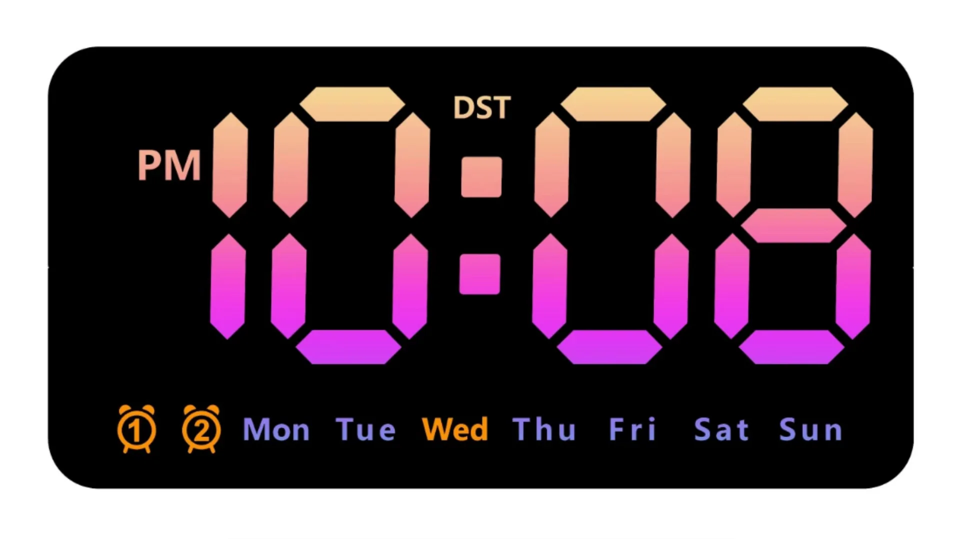 Modern Style LED Wall Clock Colorful Digital Quartz Clock with Needle Display Plastic Art Deco Home Decor for Living Room
