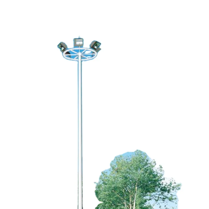 15m 20m 25m 30m 35m 40m high mast light pole for football field with flood light or cast light