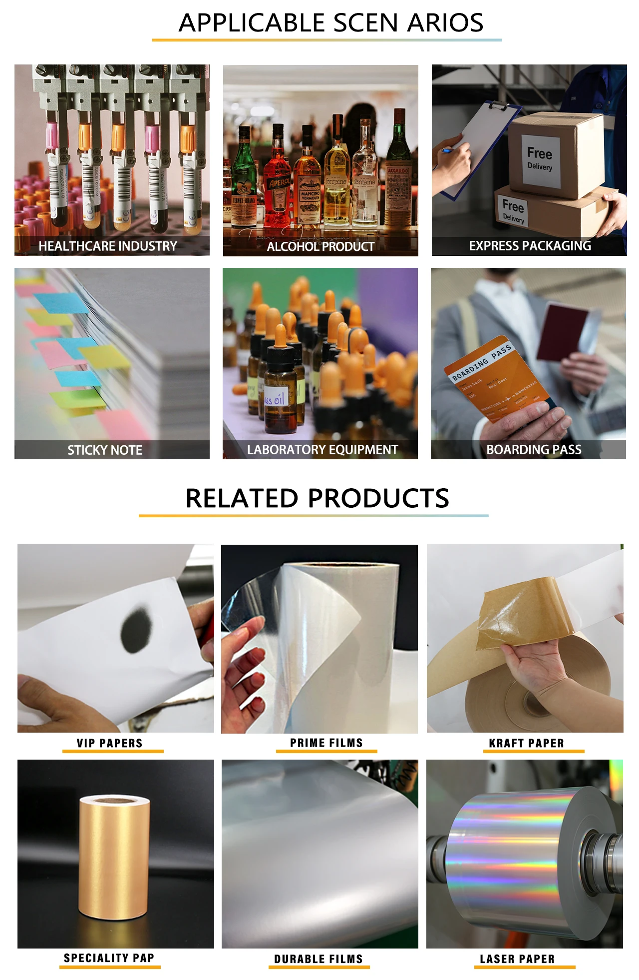 Carefully Selected Black Glue Semi Gloss Paper Self Adhesive Label