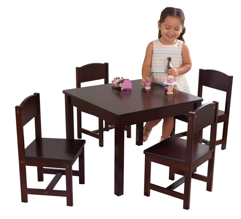 Папа стол. Brown Table for Kids.