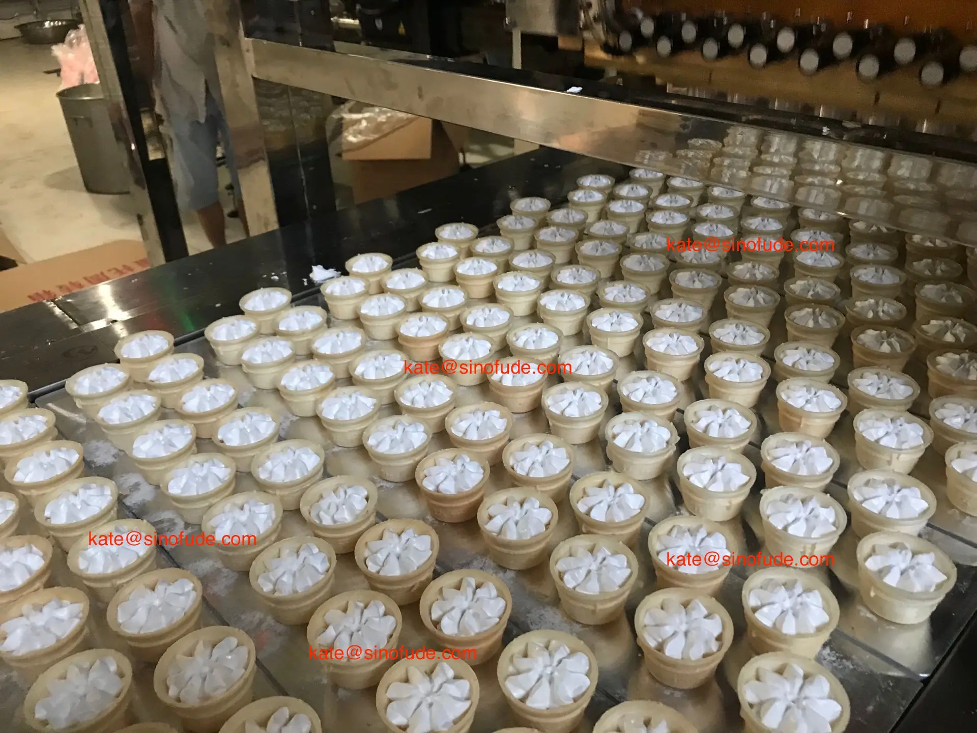 Full Automatic Soft Cotton Candy Forming Production Line Ice Cream Shape Marshmallow Candy Depositor Making Machines