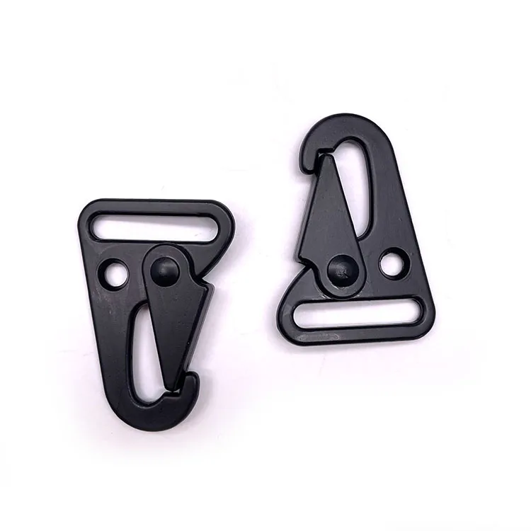 25mm Zinc Alloy Olecranon Clasp Ring Strap Matt Black 1Inch Clip Eagle Beak HK Snap Hook Hk Sling Clips