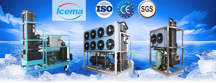 Automatic Industrial Commercial Tube Ice Machine 380V/3P/50Hz 1000 kg 6.5KW