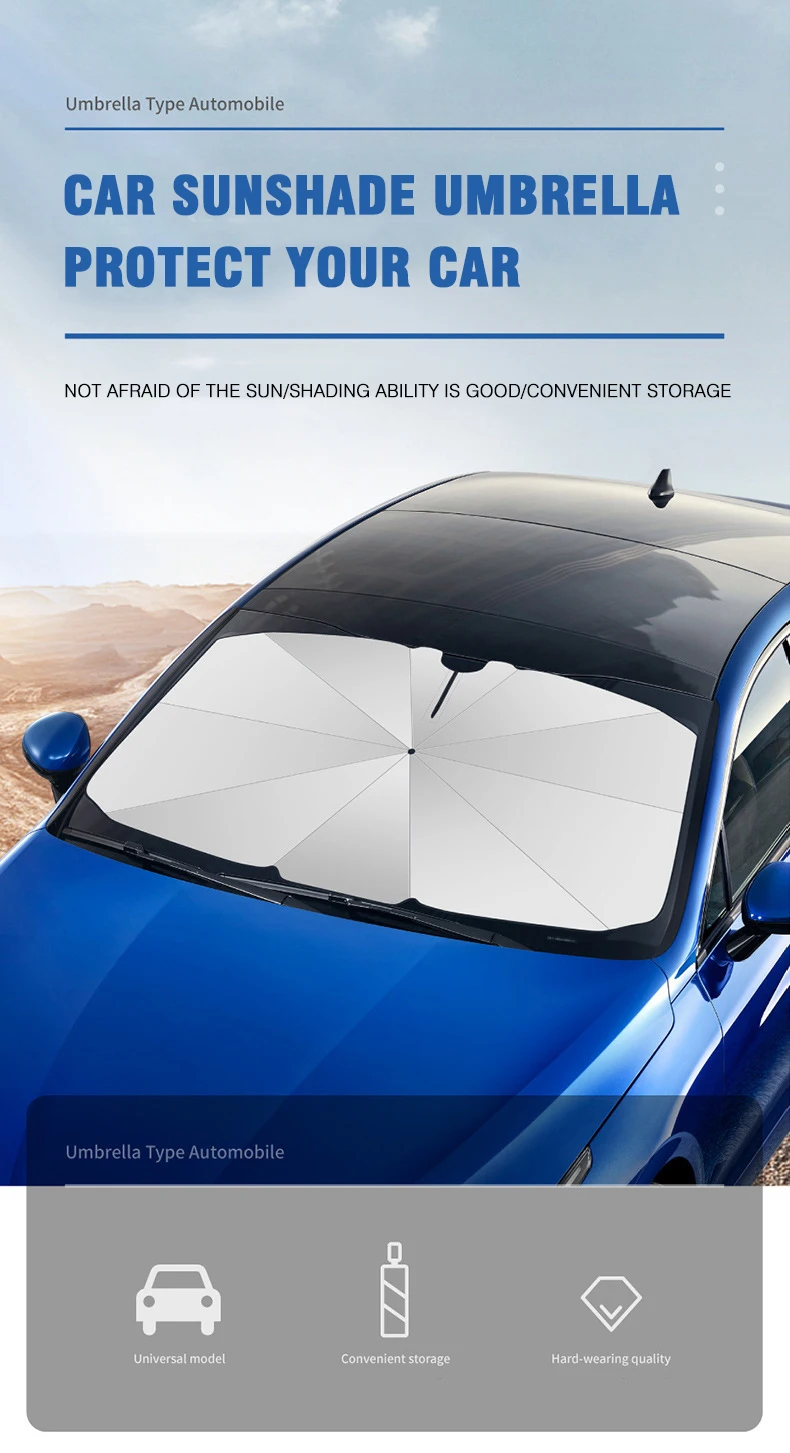 Popular Amazon Sun Uv Protection Car Windshield Sun Shade Car Front
