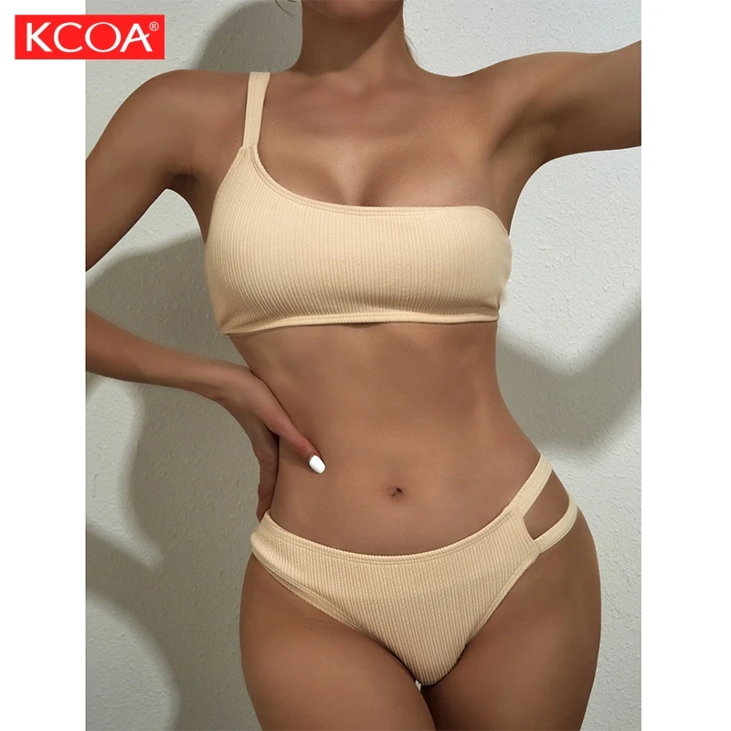 2024 New Trendy Custom Logo Blank Hot Selling Swimsuit High Waisted Two Piece for Women