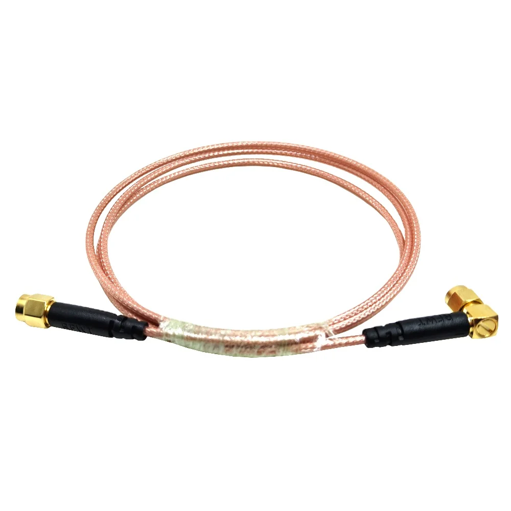 Verlängerungskabel mit Koaxialanschluss, SMA-Stecker auf SMA-Stecker, rechtwinklig, für RG316-Kabelbaugruppe, Pigtail-Jumper, 1 m