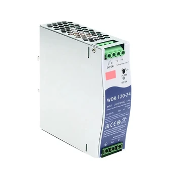 WDR-120-24 Meanwell 120W 24V 5A Slim design AC-DC Ultra Wide Input Industrial DIN Rail Switching Power Supply