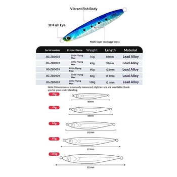 In Stock Wholesale Artificial Hard Bait Metal Jig 35g Sea Fishing Slow Jigging Lure for Saltwater Fish – Metal Jig – view 5