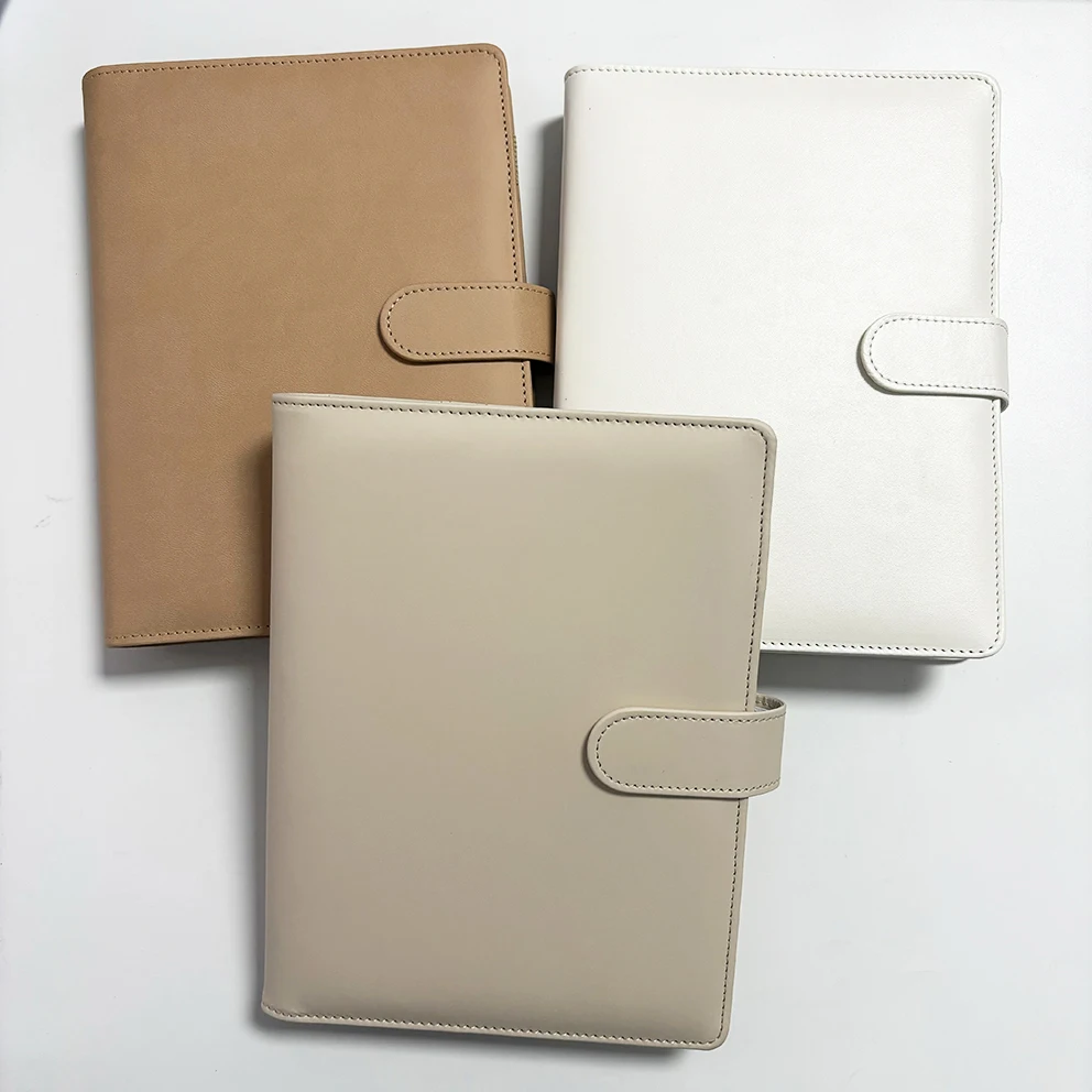 New Idea Agenda Supply Planner Wholesale Multi Color Macron Organizer  Refillable A5 Binder 6 Ring PU Card Binder Binders A5