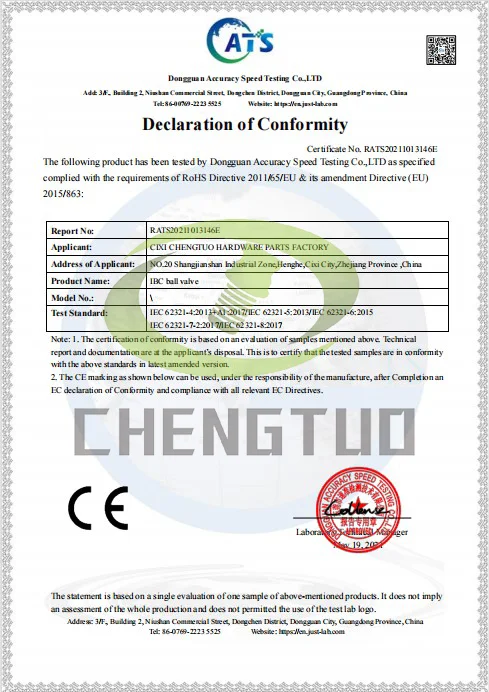 Ct Coupling Ibc Butterfly Valve - Tank Connection S75x6   75mm   2.95 