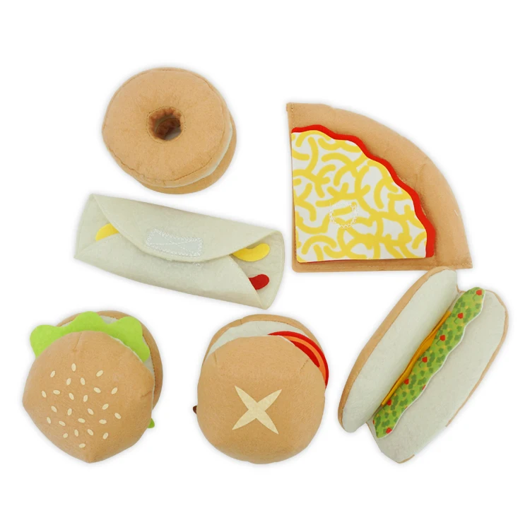 feltro giocare cibo sandwich set per bambini da te cucina