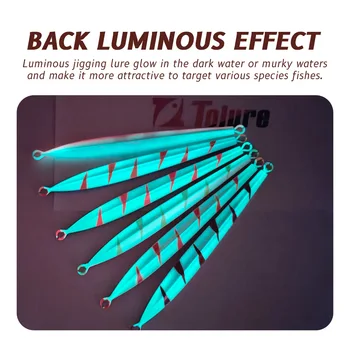 Cheery Glow-in-the-Dark Lure 130g-400g Artificial Hard Bait Boat Sea Fishing Saltwater Fish Slow-Jigging Triangle Diamond Shaped – Metal Jig – view 5