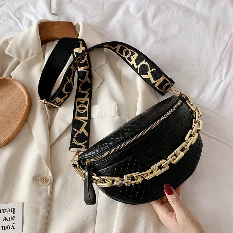 Luxury Women's Fanny Pack High Quality Waist Bag Thick Chain