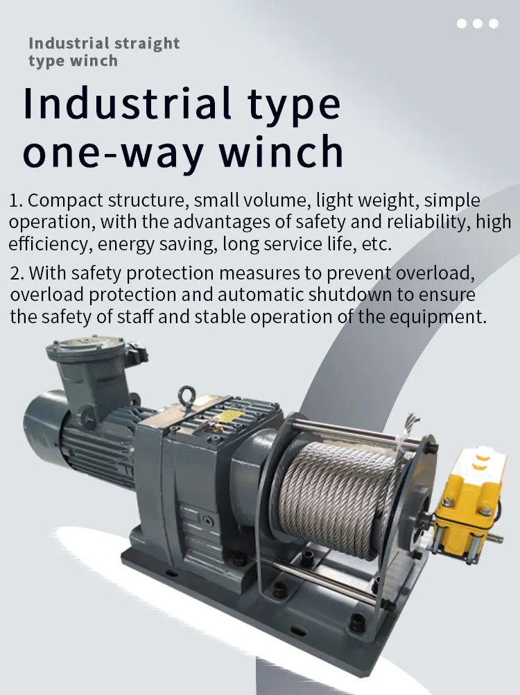 A Word Winch Wire Rope Electric Winch Traction Lifting Low Noise High