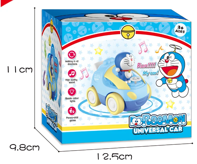 Electric Freewheel Car with Light and Music Cartoon Mickey Doraemon Electric Baby Toy