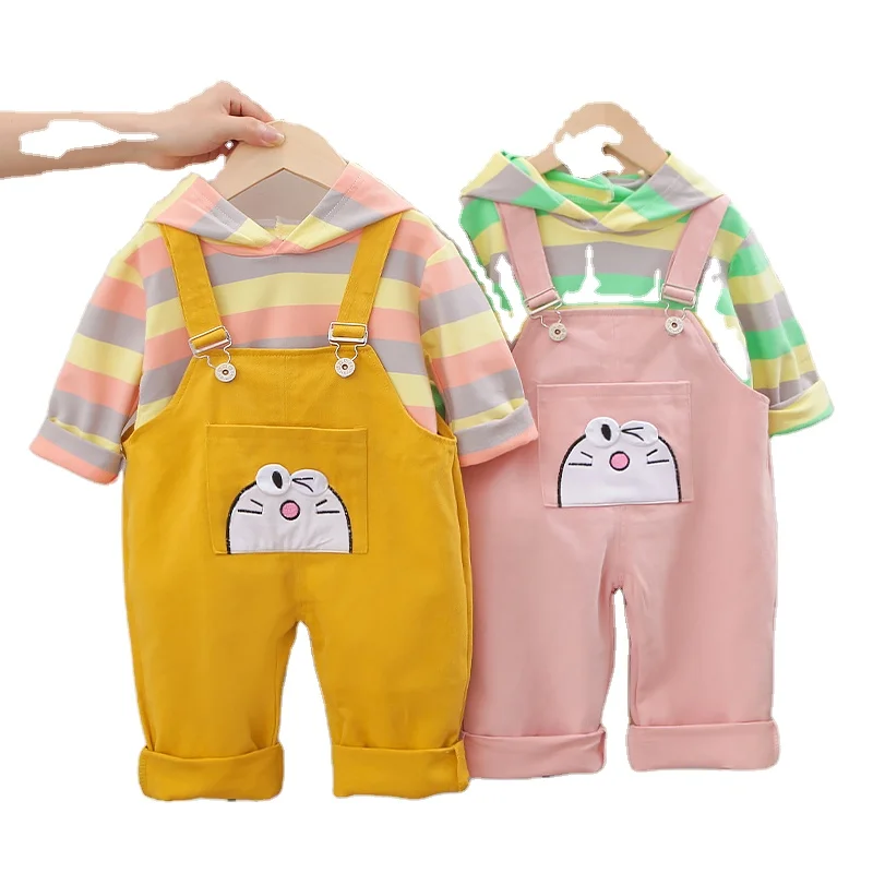 Ensoleille Bebe Automne Style Coreen De Garcons Et De Filles A Manches Longues Costume Bebe Salopette Deux Pieces Ensemble Buy Vetements Pour Enfants Vetements Pour Bebes Ensemble De Vetements Pour Bebe Garcon Product On