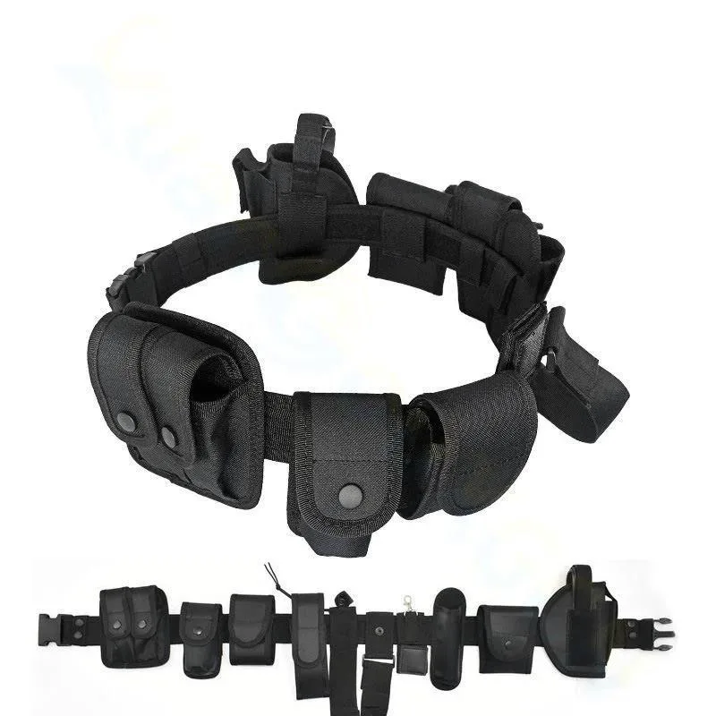 Premium Outdoor Tactical Belt Set Security Modular Equipment Multi-pockets Hip Pack Training Hunting Multifunctional Belt Bag