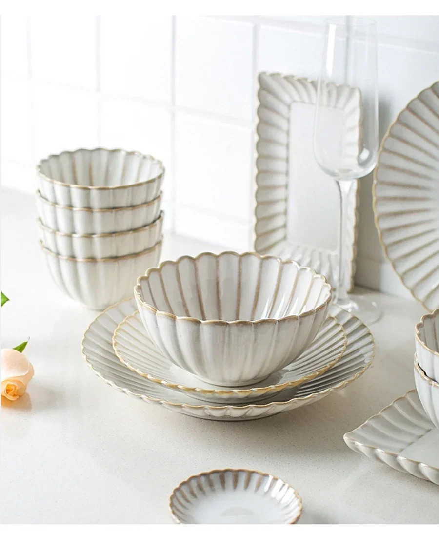 Manufacturer Custom Nordic Ceramic Dinner Plates  Elegant Ceramic Dinner Set Dinnerware Sets  Porcelain Tableware supplier