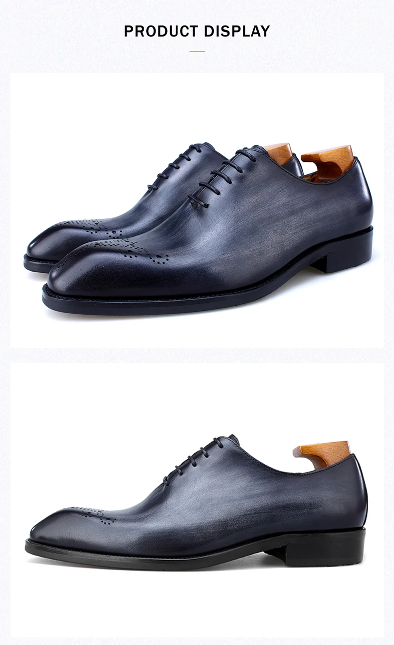 Alf64wh5 Gentleman Elegant Handmade Brogue Official Business Cowhide