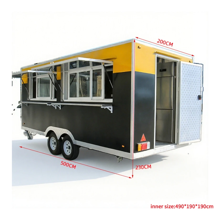 Customized Outdoor Commercial Mobile Fast Coffee Trailer Belgium Standard Container Houses for Food