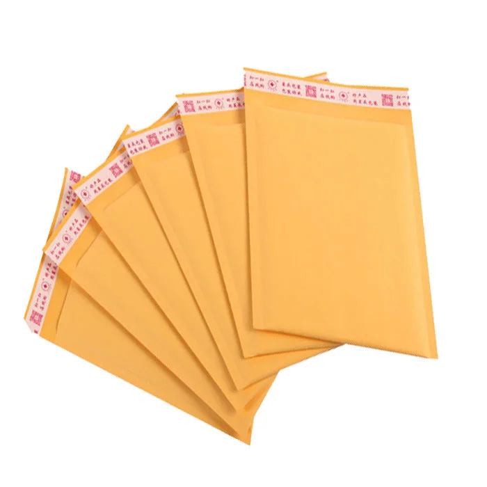 Custom Size Printed Bubble Envelopes A2 A3 A4 Air Bubble Mailing Packaging  Brown Kraft Paper Envelope
