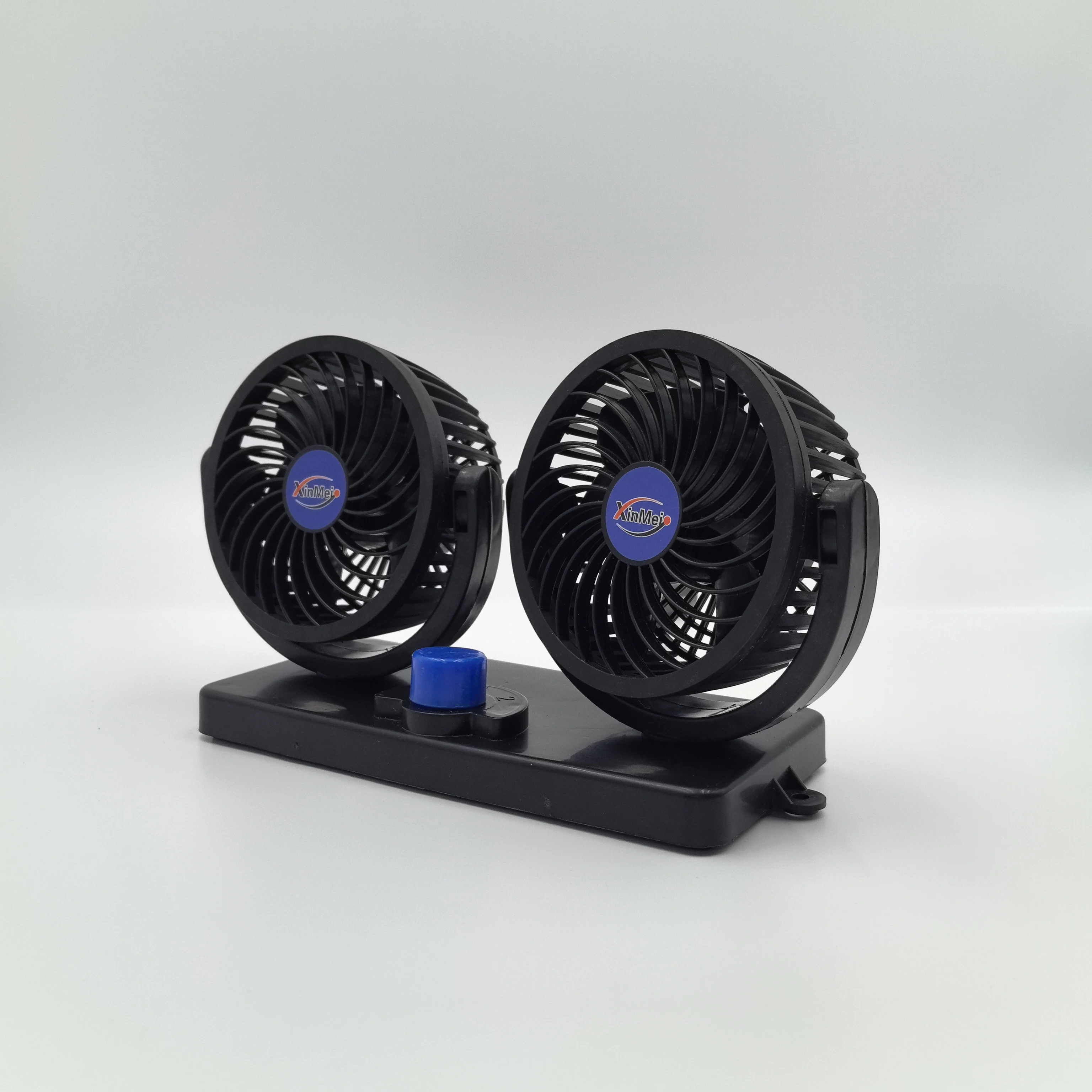 Регулируемый штормовой вентилятор Автомобильный Электрический с низким уровнем шума и 2 головками автомобильный вращением на 360 градусов
