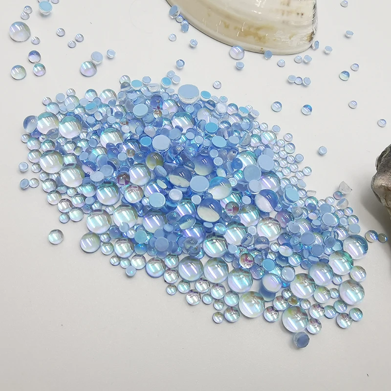 Wholesale Bulk Multicolored Luxury Sea Glass Beads 12 Grids 3D Nail Crystal Flatback Glass Non Hotfix Rhinestones For Fabric.jpg