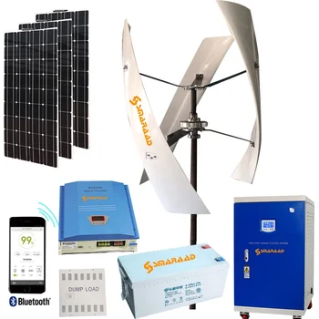 China Factory Wind Solar Power System 1KW 3KW 5KW 10KW Vawt Vertical Wind Turbine Generator for home use