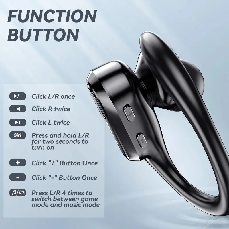 2025 lenovo Auriculares XT80 Wireless Earphone Earhook Business Headset Waterproof HD Ca aperçu 3