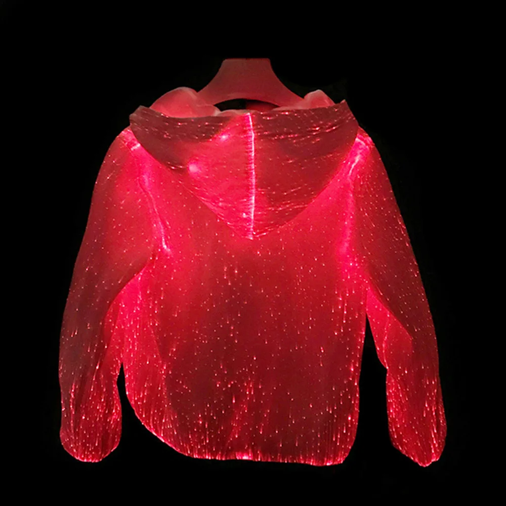 Vêtement Festif Coloré Veste LED Tainrunse - Capuche Lumineuse Pour Soirées Et Clubs Veste Lumineuse