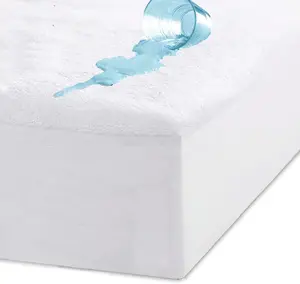 Cotton Waterproof Bed Sheet Polyester Cotton Terry Towelling Mattress Protector Covers