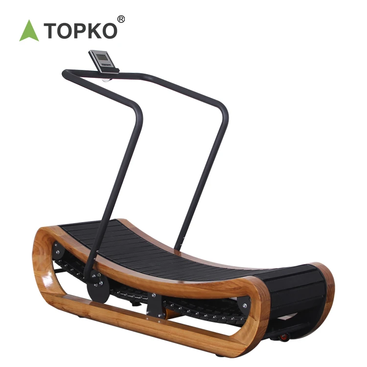 TOPKO Most Popular Unpowered Curved Wooden Treadmill Air Runner Curve Treadmill Running Machine Non - Motorized Treadmill