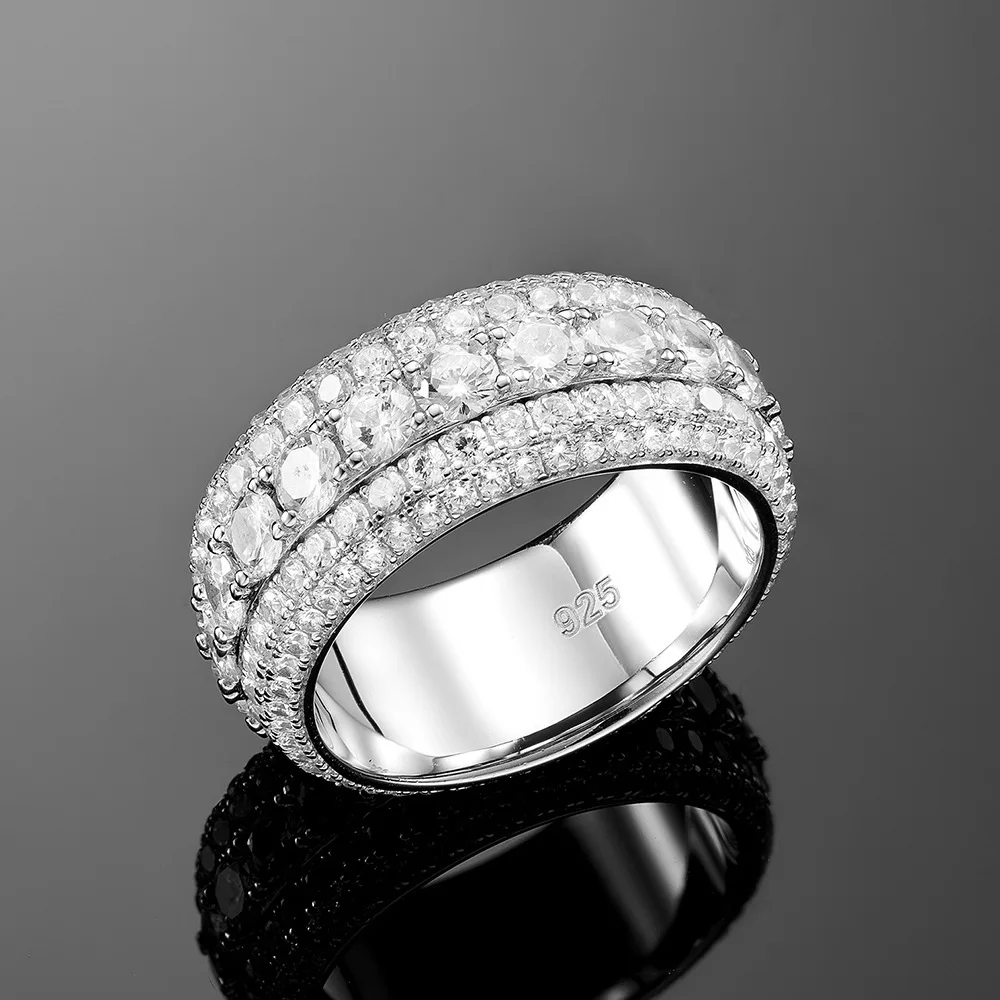 Vvs Moissanite Eternity Ring Aus 925er Sterling Silber Unisex_voghion.com