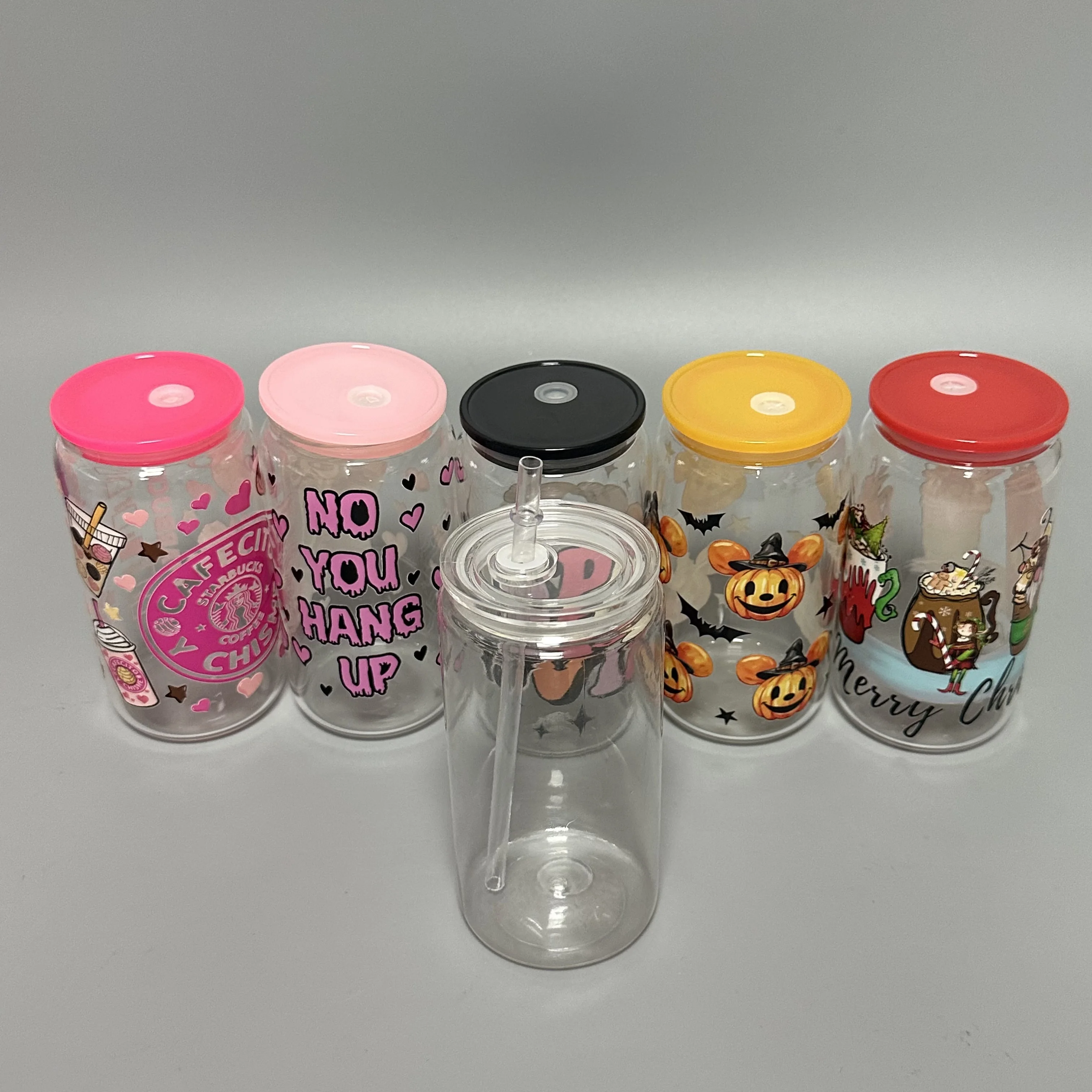 Usa Warehouse Beer Soda Can Shaped 16oz Clear Acrylic Plastic Cup With