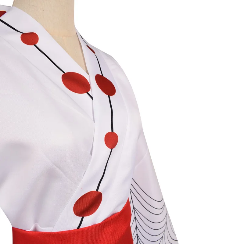 Compra online de 4 pçs anime demon slayer kimetsu não yaiba aranha oni  ayaki rui cosplay traje quimono masculino conjunto completo roupa de festa  de halloween