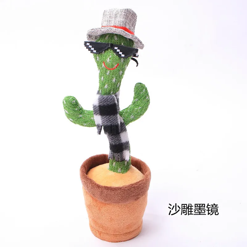 directly factory cheap price Cute Electronic Shake Talking Dance Singing Plush Doll Musical Dancing Cactus Toy