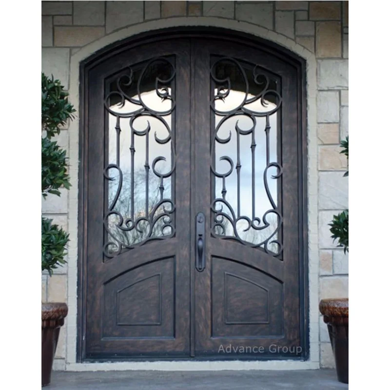 Exterior Main Entry Door Security Custom Villa Wrought Iron Doors - Buy ...