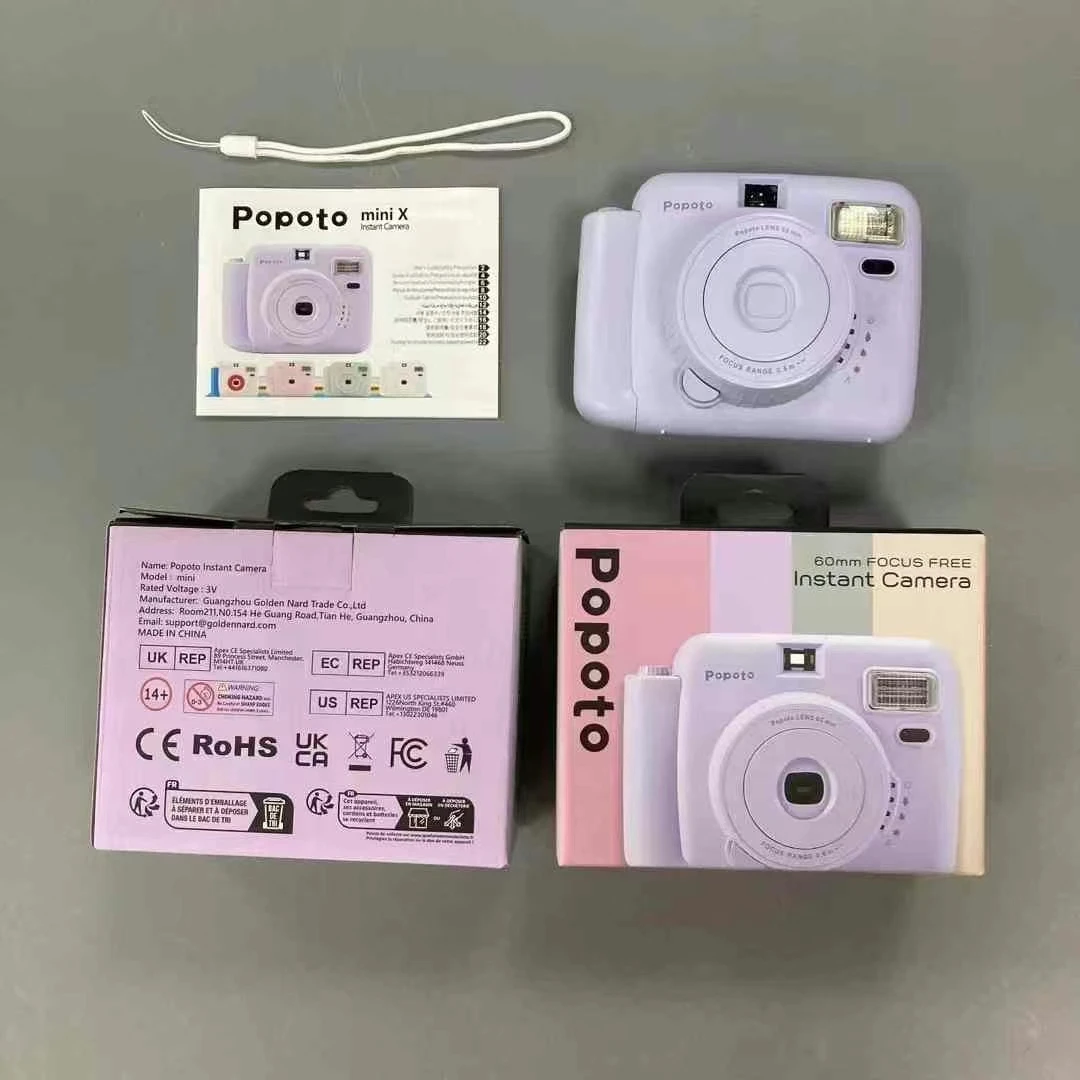 Children's Camera with Color Printing Can Shoot Children's Gift Mini Toy Camera Photos Video Digital Instant Camera