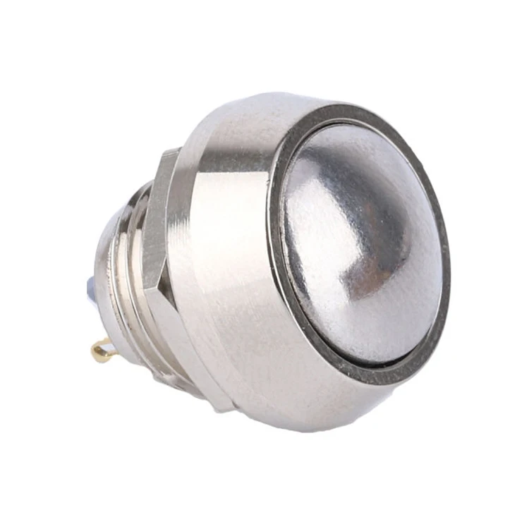 Waterproof Arcade Buttons Push Button Switch 2 Pins Electronic 1NO Reset Momentary Metal Power Button 12mm Ip65 Switch