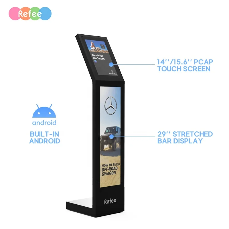 Refee All in One Screen Stretched bar Lcd Display with Touch Screen Display Touch Screen Monitor Interactive Kiosk