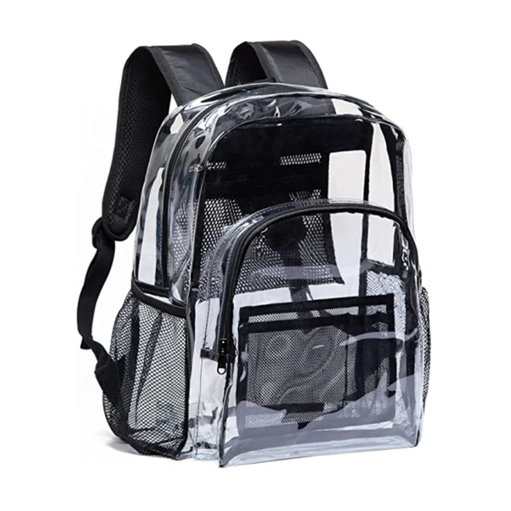 Transparent Backpack with Reinforced Strap PVC Clear Bag