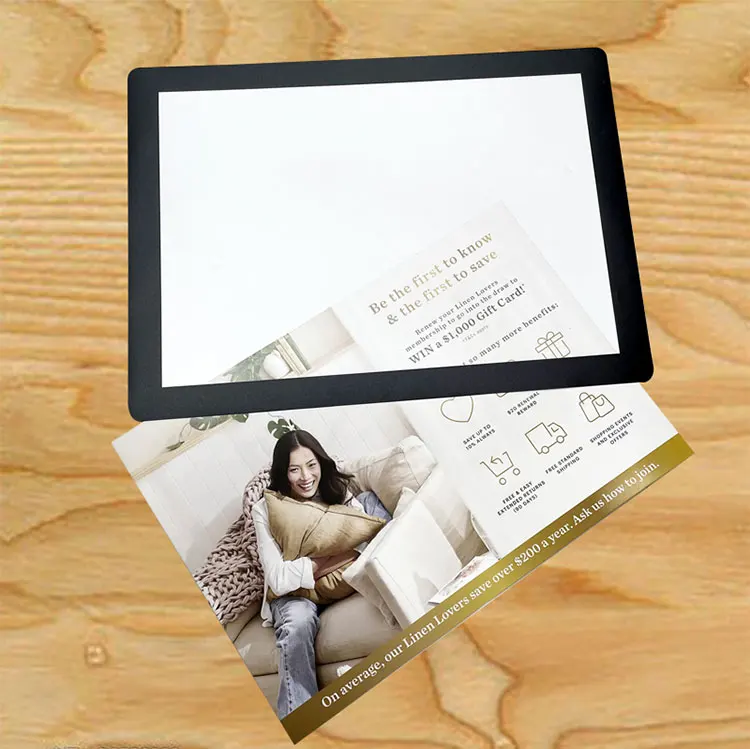 Countertop Promotional Retail Advertisement Pad Changeable Counter Mat with Insert