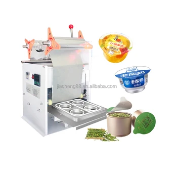 Easy Operation paper plastic juice boba bubble milk tea cup automatic sealing machine sealer