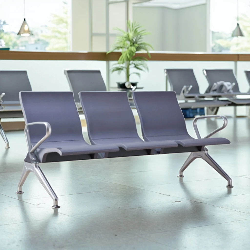 Reinforced Steel Structure Wide Seat 505mm PU Furniture Solutions 3